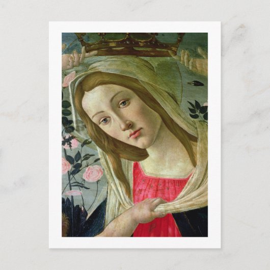 マドンナと天使の冠をかぶった子供,詳細 ポストカード (正面)