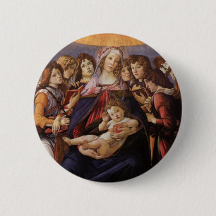 マドンナと天使の子供Sandro Botticelli 缶バッジ