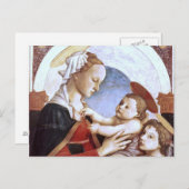マドンナと天使の子絵画は ポストカード (正面/裏面)