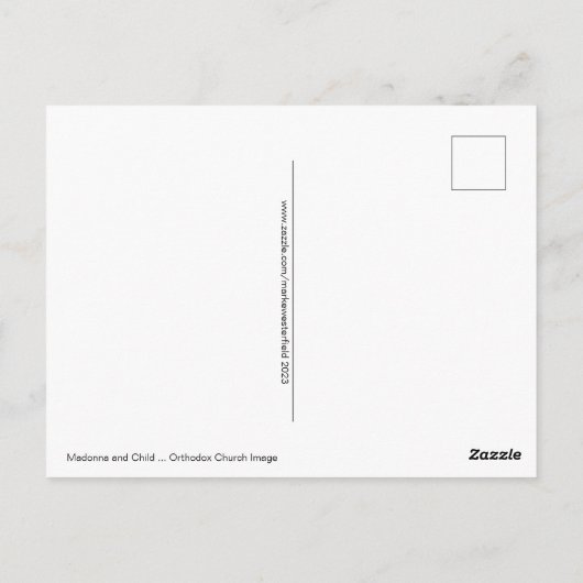 マドンナと子どもの正統イメージ ポストカード (裏面)