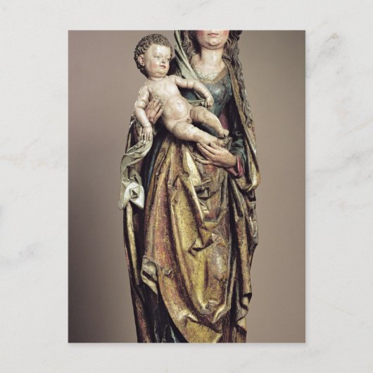 マドンナと子ども木造彫刻 ポストカード (正面)