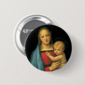 マドンナと子ども、マドンナ・デル・グランデュカバイラファエル 缶バッジ (正面&裏面)