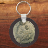 マドンナと子ども、ミケランジェロによるトンド・ピッティ キーホルダー (裏面)