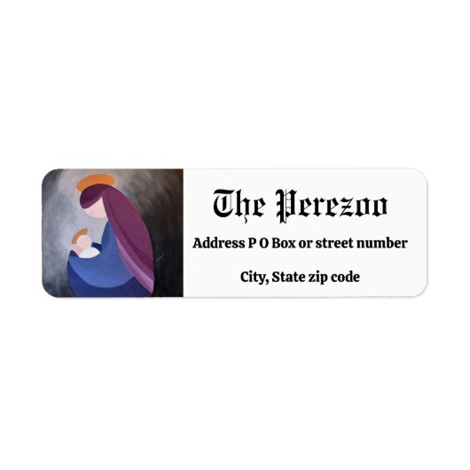 マドンナと子のイメージ ラベル (正面)