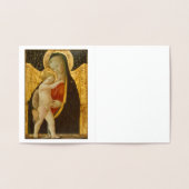 マドンナと子のゴールドフォイルノートカード 箔カード (内部)