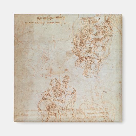 マドンナと子の勉強 マグネット (正面)