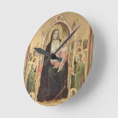 マドンナと子の即位， c.1300-03 （プリリスタ） ラウンド壁時計 (傾斜)