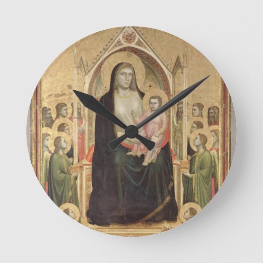 マドンナと子の即位， c.1300-03 （プリリスタ） ラウンド壁時計 (正面)