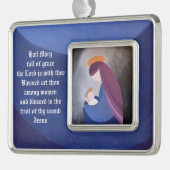 マドンナと子の横枠オーナメント シルバープレートフレームオーナメント (左)