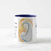 マドンナと子の聖書聖句クリスマスマグカップ マグカップ (中央)