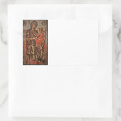 マドンナと子アイコン 長方形シール (バッグ)