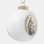 マドンナと子イエス セラミックボールオーナメント (左)