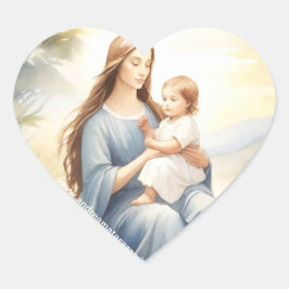 マドンナと子イエス ハートシール
