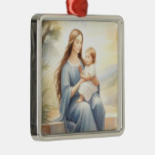 マドンナと子イエス メタルオーナメント (右)