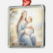 マドンナと子イエス メタルオーナメント (左)