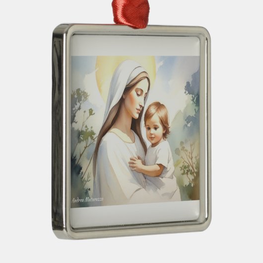 マドンナと子イエス メタルオーナメント (右)