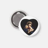 マドンナと子カスタムハート マグネット (正面/裏面)