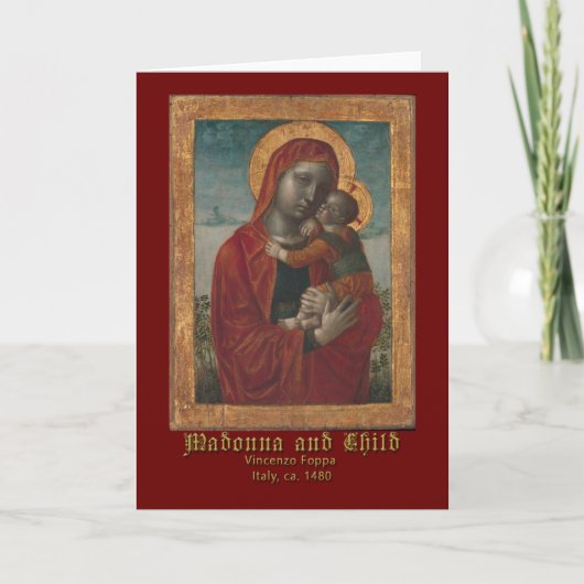 マドンナと子バイヴィンチェンツォフォンパグリーティング カード (正面)