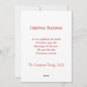 マドンナと子ヴィンテージのクリスマスカード シーズンカード (裏面)