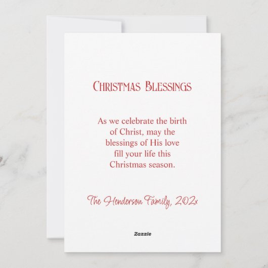 マドンナと子ヴィンテージのクリスマスカード シーズンカード (裏面)