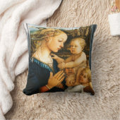 マドンナと子供と2つの天使、フィリッポリッピ クッション (ブランケット)