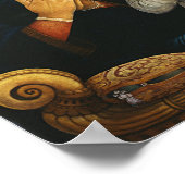 マドンナと子供と2つの天使、フィリッポリッピ ポスター (角)