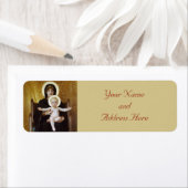 マドンナと子供のクリスマスの差出人住所ラベル ラベル (インサイチュ)