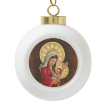 マドンナと子供のクリスマスオーナメント