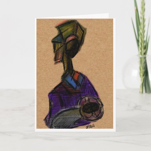 マドンナと子供のクリスマスカード カード (正面)