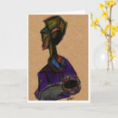 マドンナと子供のクリスマスカード カード (黄色い花)