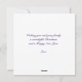 マドンナと子供のクリスマス シーズンカード (裏面)