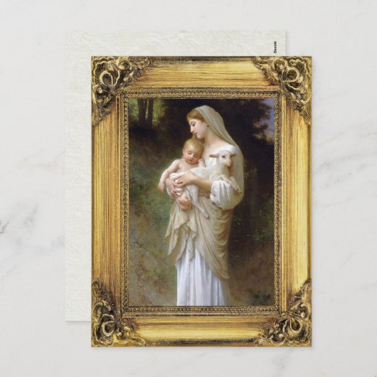 マドンナと子供のクリスマス シーズンポストカード (正面/裏面)