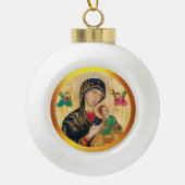 マドンナと子供のクリスマス セラミックボールオーナメント (正面)