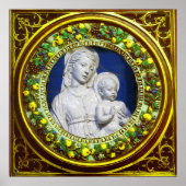 マドンナと子供のルネッサンスフローラ冠 ポスター (正面)