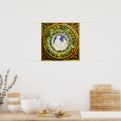 マドンナと子供のルネッサンスフローラ冠 ポスター (キッチン)