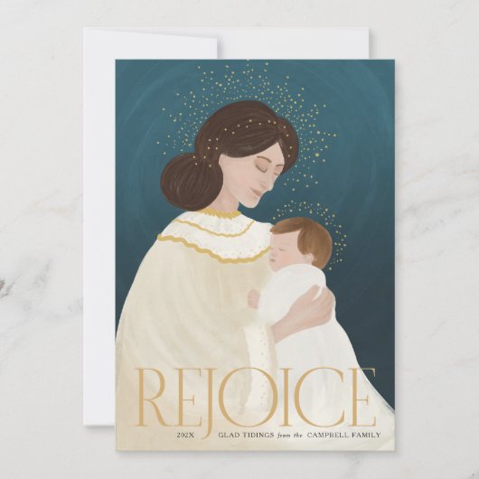 マドンナと子供の宗教クリスマスカード シーズンカード (正面)
