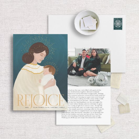 マドンナと子供の宗教クリスマスカード シーズンカード