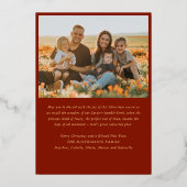 マドンナと子供の宗教的なクリスマスと写真 箔シーズンカード (裏面)