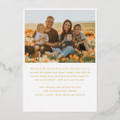 マドンナと子供の宗教的なクリスマスと写真 箔シーズンカード (裏面)