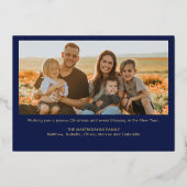 マドンナと子供の宗教的なクリスマスと写真 箔シーズンカード (裏面)