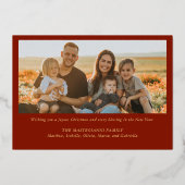 マドンナと子供の宗教的なクリスマスと写真 箔シーズンカード (裏面)