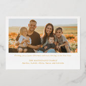 マドンナと子供の宗教的なクリスマスと写真 箔シーズンカード (裏面)