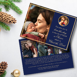 マドンナと子供の宗教的なクリスマスと写真 箔シーズンカード
