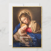 マドンナと子供の宗教的なクリスマスのパーティー 招待状 (正面)