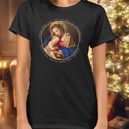 マドンナと子供の宗教的なクリスマスギフトマザーズ Tシャツ