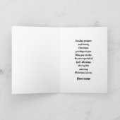 マドンナと子供の折り畳まれたクリスマスグリーティングカード カード (内部)