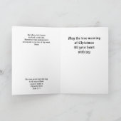 マドンナと子供の折り畳みクリスマスカード カード (内部)