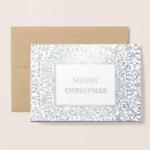 マドンナと子供の高級ホイル実在スクリスマスカード 箔カード (封筒付き正面)