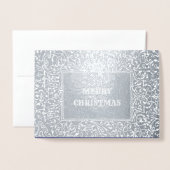 マドンナと子供の高級ホイル実在スクリスマスカード 箔カード (封筒付き正面)