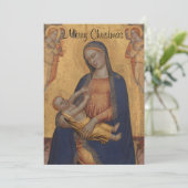 マドンナと子供メリークリスマス金ゴールド シーズンカード (スタンド正面)